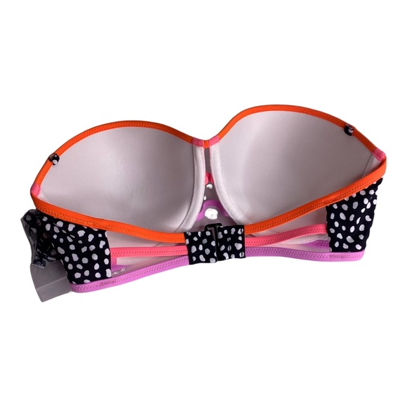 Victoria's Secret Pebble Dot Strappy Flirt Bandeau Swim Top - Picture 2 of 2